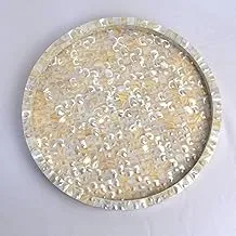 Mother of Pearl Round Tray, Big