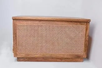 Wooden Box with Rattan