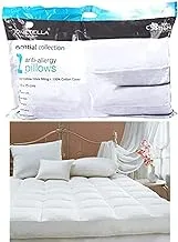 6 Pcs Hotel Comforter white King size + Mattress Topper King size + 4 Pillows