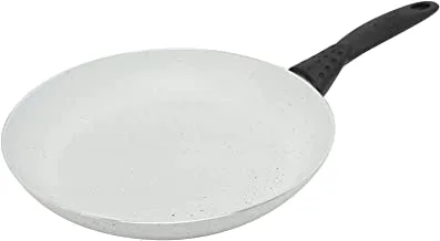 Trust Non Stick Fry Pan with 2 Layered Aluminium Coating, 24 cm, White