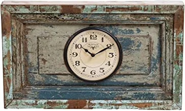 ساعة حائط خشبية مستطيلة الشكل