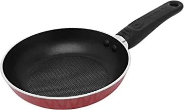 Trust Pro Non Stick Fry Pan with 2 Layered Aluminium Coating, 18 cm, Red