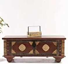 Wooden and Brass Trolley, Brown