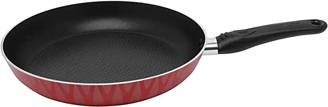 Trust Pro Non Stick Fry Pan with 2 Layered Aluminium Coating, 28 cm, Red