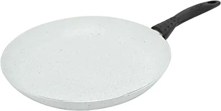 Trust Pro Non-Stick Aluminum Granite Coated Hangable Frying Pan, 30 cm Diameter, Off White