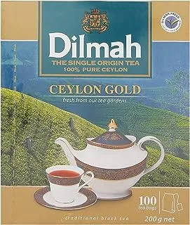 Dilmah 80124 Gold Ceylon Tea, 100 Sachet