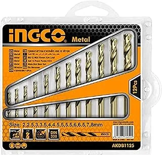 Ingco AKDB1125 HSS Twist Drill Bits 12-Piece Set