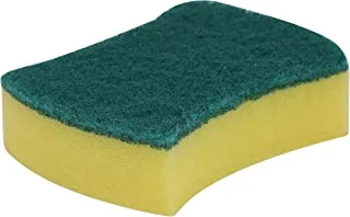 Royalford Royalbright Heavy Duty Scrub Sponges- RF10629 Scrub Pads for Kitchen, Sink and Bathroom Use 2 in 1 Cleaning Pad Premium-Quality Ideal for Dish wash Liquid Multi-Purpose Pack of 2 Green
