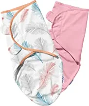 MOON Organic swaddle- Pink Feather