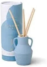 Paddywax Santorini Ceramic Diffuser Rosemary Sea Salt 4 fl oz, Light Blue