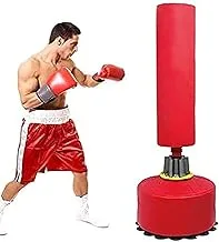 حامل ملاكمة سليكون قائم بذاته 170 سم من مارشال فيتنيس مع Self Suctions MMA والملاكمة والتدريب المنزلي للياقة البدنية- Mf-9132 (أحمر)