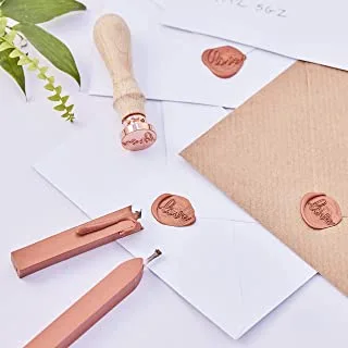 Ginger ray wedding invitation wax 'love' stamp kit, bronze