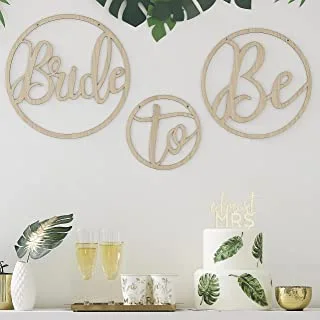 Ginger Ray Wooden Bride To Be Decoration Hoops
