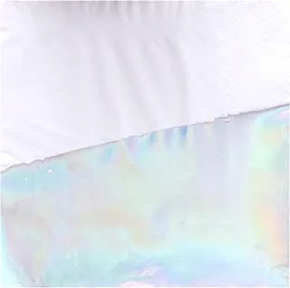 Ginger Ray Iridescent Party Rainbow Dipped Paper Napkins 16-Pieces