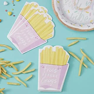 Ginger Ray Fries Before Guys Paper Napkins 16-Pieces