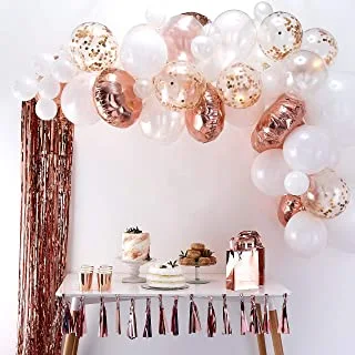 Ginger Ray Rose Gold DIY Balloon Arch Kit Party Decorations 70 Assorted Pack