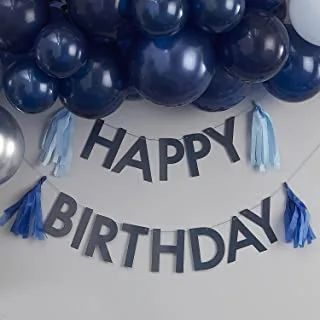Ginger Ray 'Mix It Up' Blue Happy Birthday with Tassels Bunting- 1.5 م