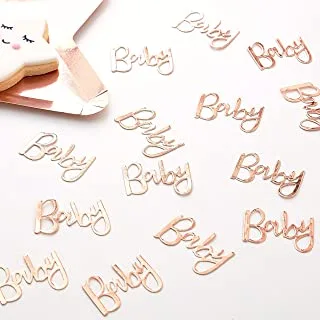 Ginger Ray Rose Gold Baby Shower Party Table Table Scattter Confetti Twinkle Twinkle