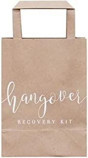 Ginger ray natural kraft hangover cure wedding recovery kit bags 5 pack rustic country
