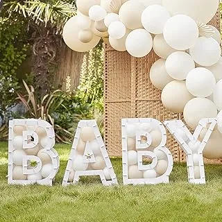 Ginger Ray Hello Baby Shower Balloon Mosaic Sign Party Decoration Stand Letters