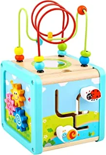 Tooky toy wooden motor skills cube garden animals, 6 pcs