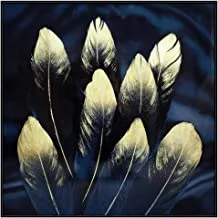 Crestview Collection Tarfa's Feathers Tempered Glass Wall Art