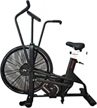 Sparnod Fitness SAB-09 Commercial Air Bike Exercise Cycle with Moving Handle, adjustable seat and Air Resistance System for Cardio Training and Workout at Home