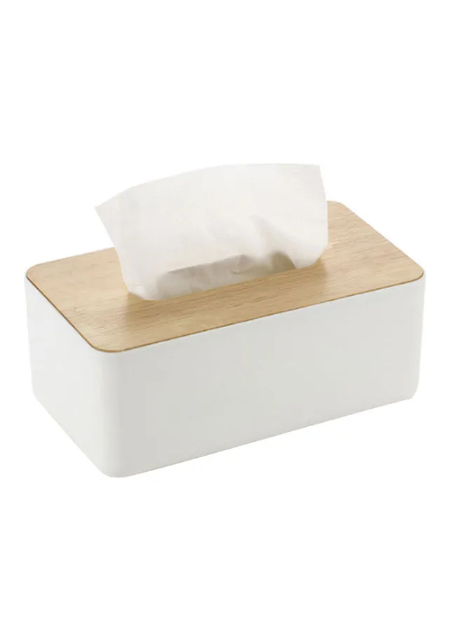 Generic Multi-Functional Storage Basket Tissue Box White/Brown