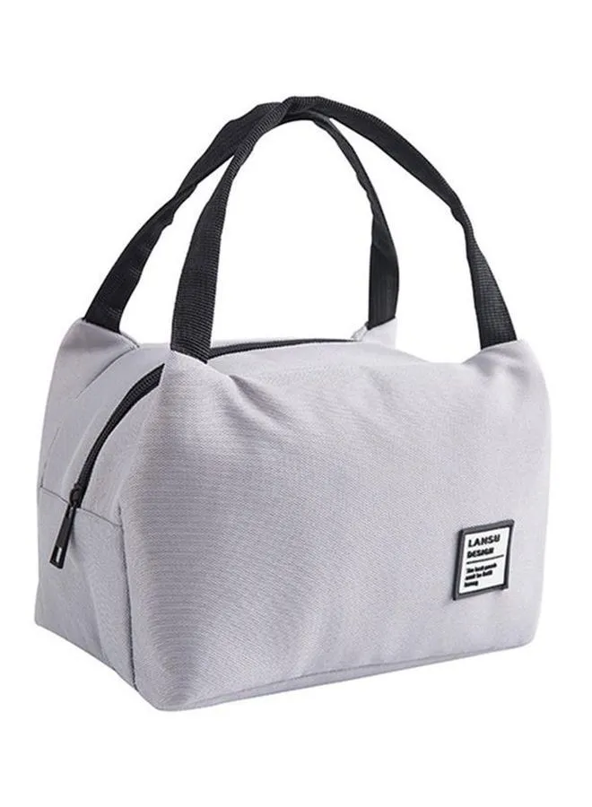 CYTHERIA Insulated Thermal Cooler Lunch Bag Grey/Black 18x15x28cm