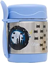 Citron Triple Insulated Stainless Steel Food Thermos with 300 ml capacity- Thermos Food Jar, Soup Thermos for Kids Comes with Spoon-Fork (Blue Superhero)