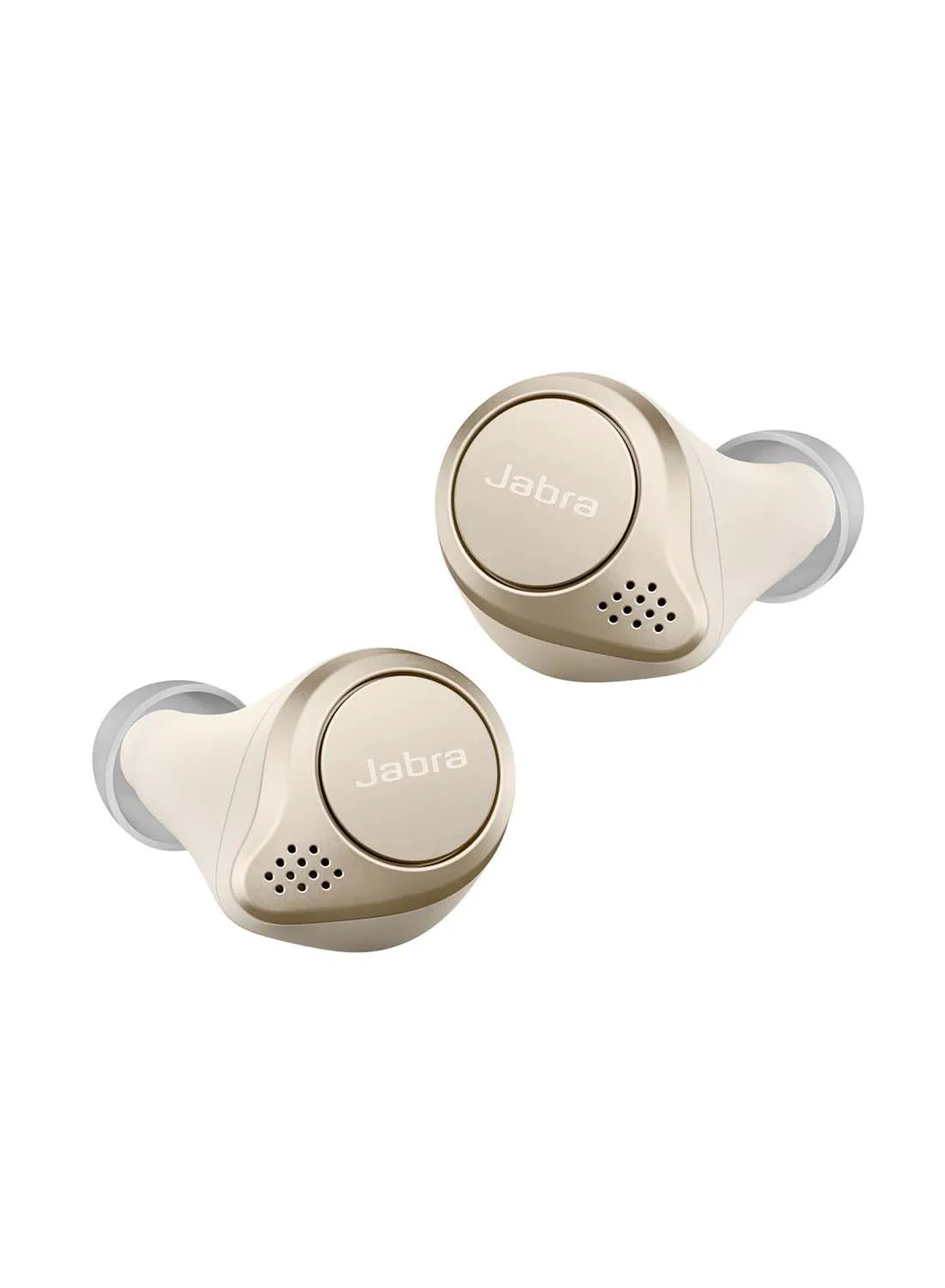 Jabra Elite 75t Earbuds – Active Noise Cancelling Bluetooth Headphones with Long Battery Life For True Wireless Calls and Music Gold Beige