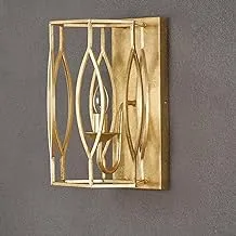 Crestview Collection Square Wall Sconce, Gold