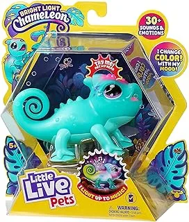 Little Live Pets Bright Light Chameleon interactive toy pet with 30 sounds, reactions with super-soft squishy skin