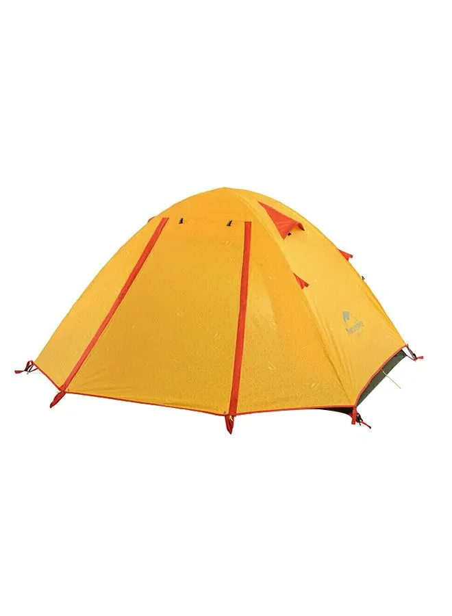 Naturehike P-Series Aluminum Pole Tent With New Material 210T65D Embossed Design-3 Man -Yellow