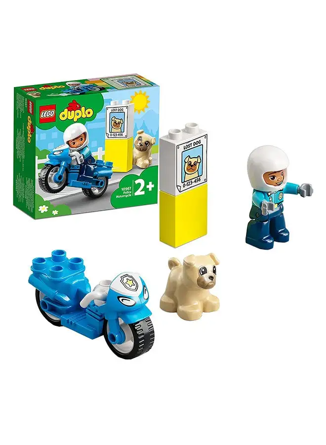 LEGO 10967 Duplo Rescue Police Motorcycle Building Toy 5 Pieces 2+ Years