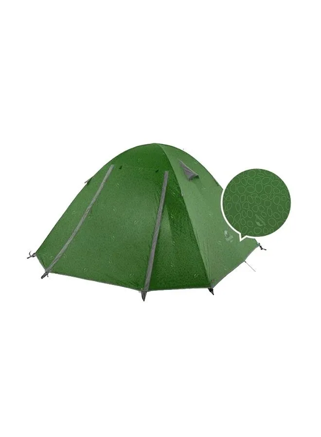 Naturehike P Series Aluminium Pole Tent مع مواد جديدة 210T65D تصميم منقوش 4 Man Forest Green