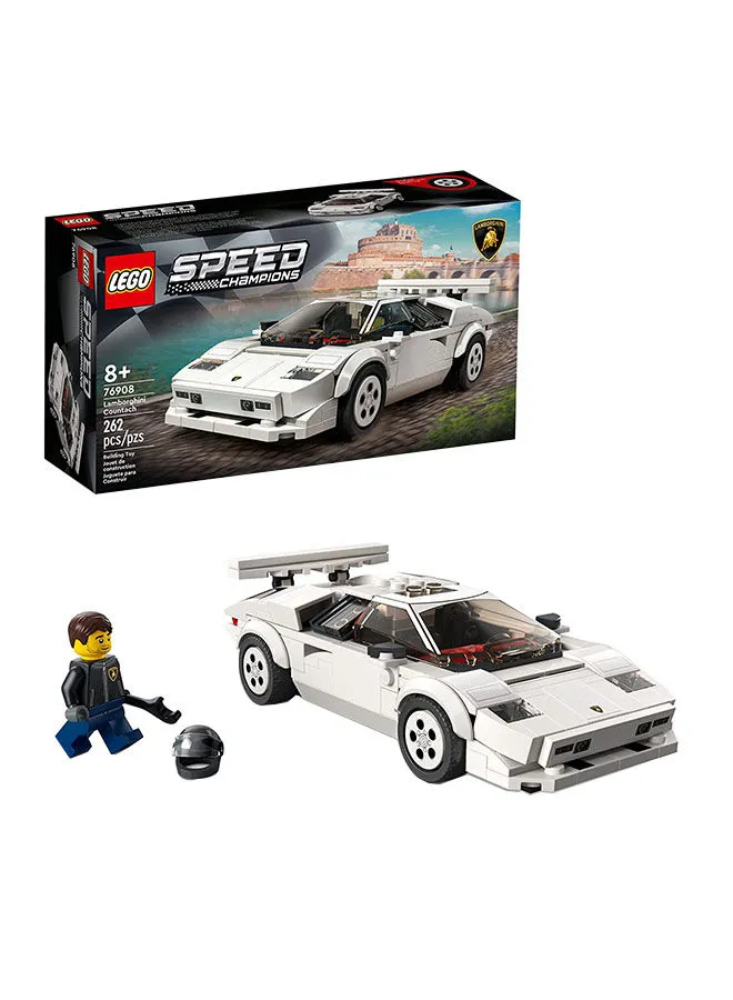LEGO 6379690 LEGO 76908 Speed Champions Lamborghini Countach Building Toy Set (262 Pieces) 8+ Years