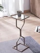 Crestview Collection Hour Glass Brass Side Table