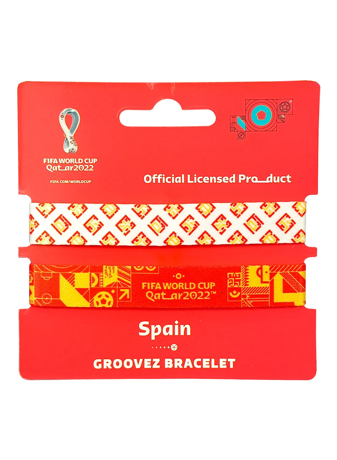 FIFA Fabric Fashionable Qatar 2022 World Cup Country Team Nylon Wrist Band - Spain