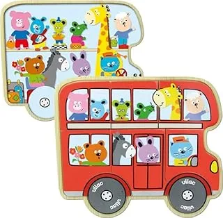 Vilac 1511 Wooden Inlay Puzzle Bus