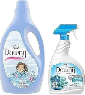 Downy Saver Bundle - (Downy Fabric Softener Valley Dew 3L + Downy Fabric Refresher, Valley Dew, Antibacterial, Virus Removal Spray, 800 ml Spray)
