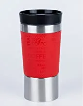 Nessan tumbler stainless steel vacuum insulated travel mug water coffee cup for home office outdoor works great for ice drinks and hot beverage (450ml, red)