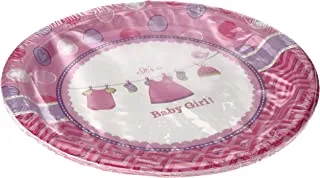 Baby Shower With Love Girl Plates 10.50in, 8pcs