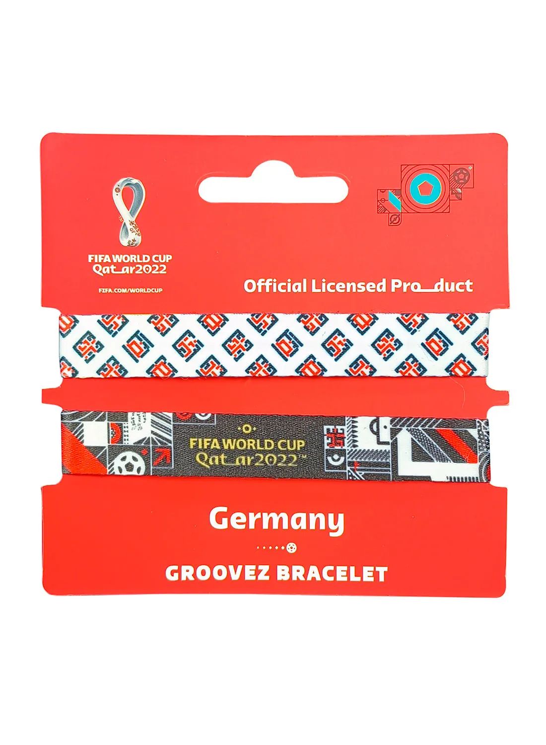 FIFA Fabric Fashionable Qatar 2022 World Cup Country Team Nylon Wrist Band - Germany