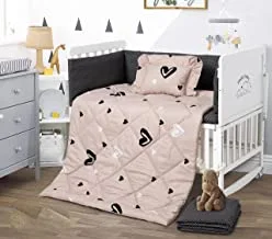 Hours 5-Pieces Star Printed Bedding Set Small Single Size Lucas-040