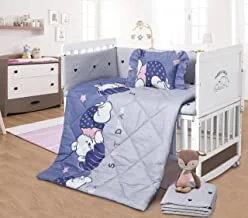 Hours 5-Pieces Star Printed Bedding Set Small Single Size Lucas-057