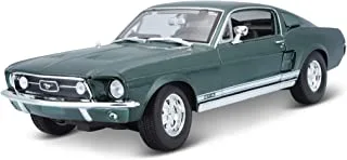 Maisto 1:18 Scale 1967 Ford Mustang GTA Fastback Diecast Vehicle (Colors May Vary), 31166