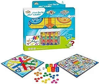 Family Time Wooden Snakes & Ludo Game Board