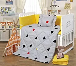 Hours 5-Pieces Star Printed Bedding Set Small Single Size Lucas-041