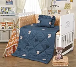 Hours 5-Pieces Star Printed Bedding Set Small Single Size Lucas-049